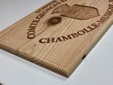 Estampe / Façade d'une caisse de vin en bois du Domaine Comte Georges de Vogue - Bourgogne | Format 6 bouteilles = 30x17 cm