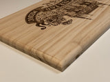 Estampe / Façade d'une caisse de vin en bois du Chateau Palmer - Alter Ego - Margaux - Bordeaux | Format 6 bouteilles = 30x17 cm